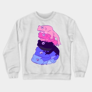 Omnisexual Pride Frog Stack Crewneck Sweatshirt